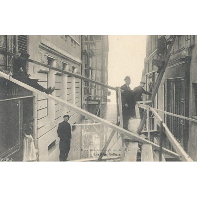 Inondations de Paris janvier 1910 - Rue Hôtel Colbert